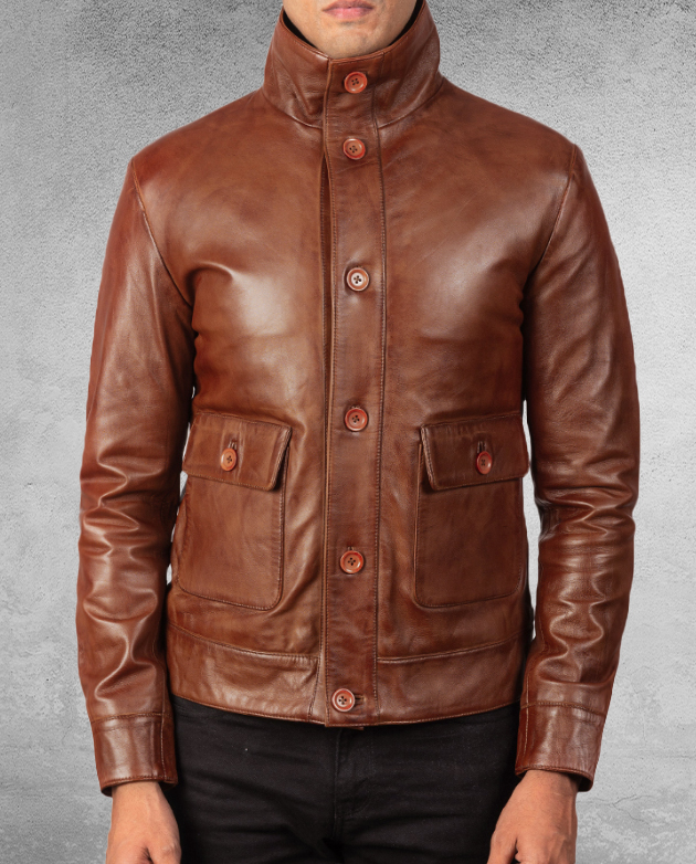 Avari Leather Bomber Jacket