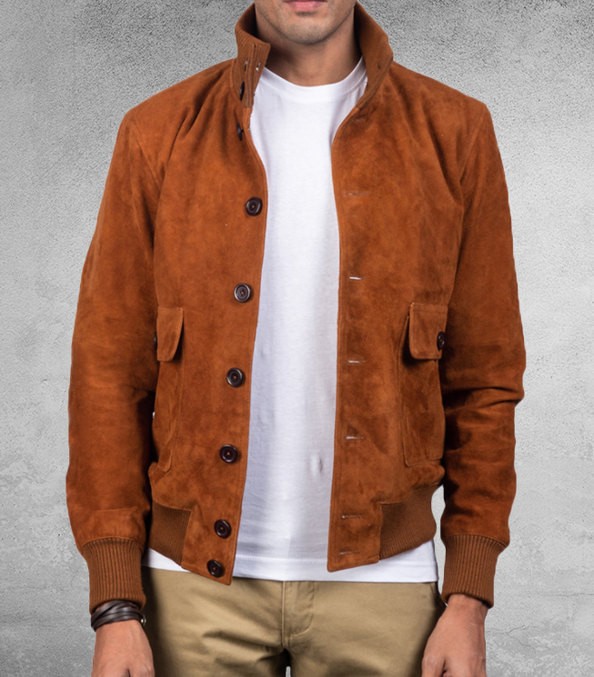 Chris Suede Bomber Jacket