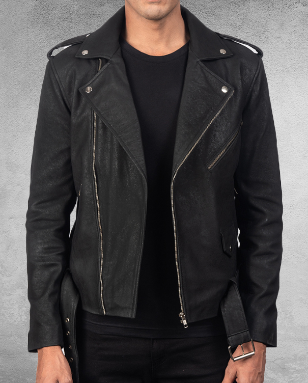 Artair Leather Biker Jacket