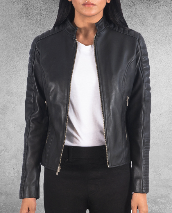 Tristan Quilted Leather Biker Jacket