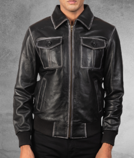 Osbon Leather Bomber Jacket