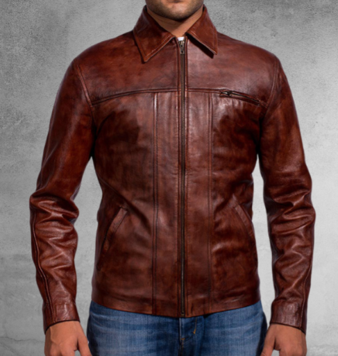 Jaxon Brown Leather Jacket