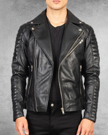 Artus Noir Leather Biker Jacket