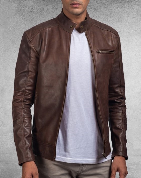 Bartolo Leather Biker Jacket